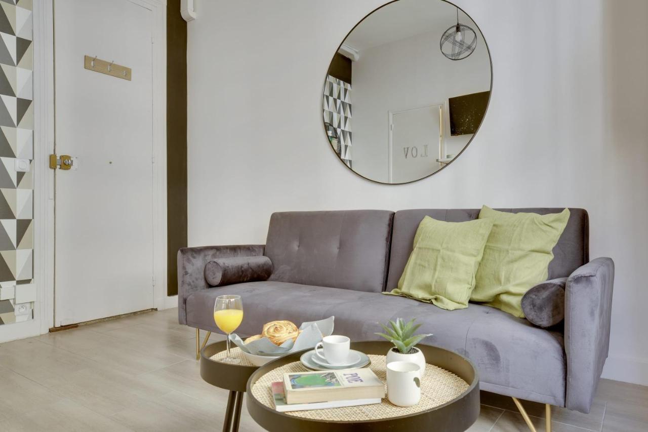 Bright Charming Modern Studio By Dreamy Canal St Martin 10Eme Metro Goncourt Apartment Paris Bagian luar foto